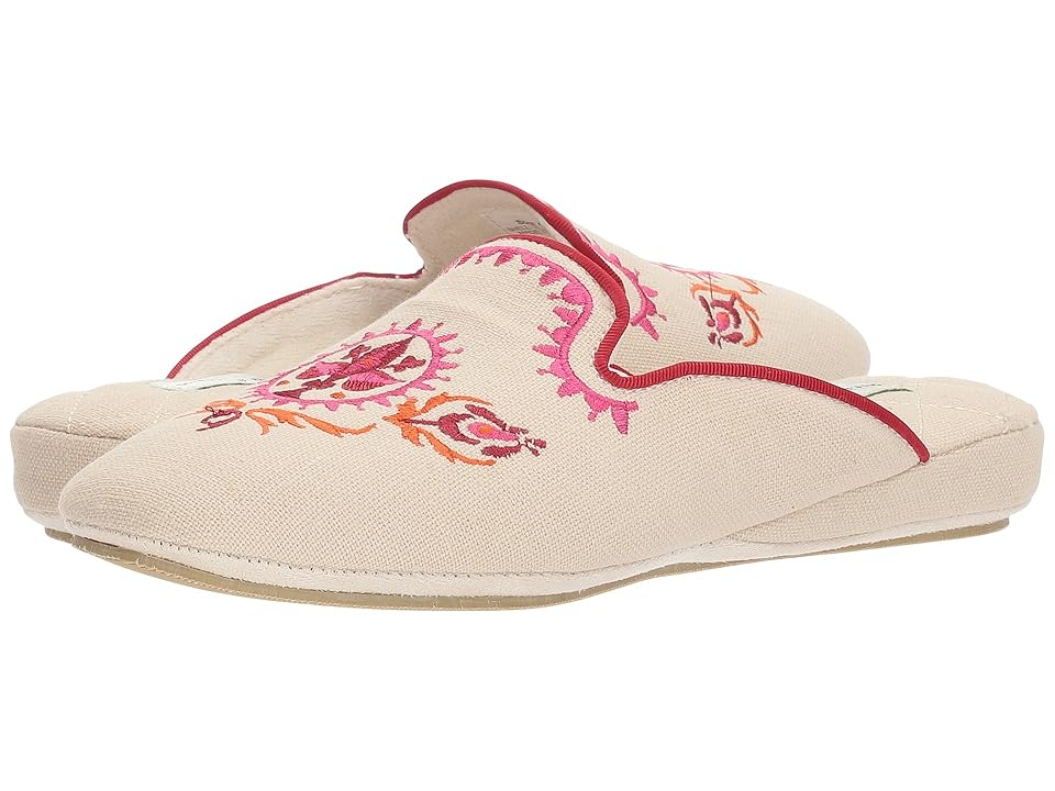 

Patricia Green Linen Rosa (Pink/Red) Women's Slippers