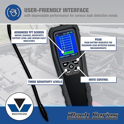 Vista 17 de Mastercool 56100 Raptor Detector de fugas de refrigerante - Sensor de descarga Corona, compatible con CFC/HCFC/HFC, SAE J1627, sonda de 16 pulgadas