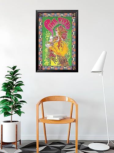 Miniatura 2 de BUY ART FOR LESS Póster de arte enmarcado con licencia oficial de Pink Floyd London Marquee Concert by Bob Masse, de 24 x 36 pulgadas, marco de