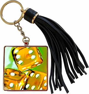 3dRose Dice Tassel Key Chain
