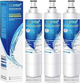 ICEPURE 4396508 Replacement for Whirlpool 4396510, EDR5RXD1, PNL240V, 4396508p, 4396547, 4392857,LC400V, WF-NLC240V,46-9010, Everydrop Filter 5 Refrigerator Water Filter,3PACK