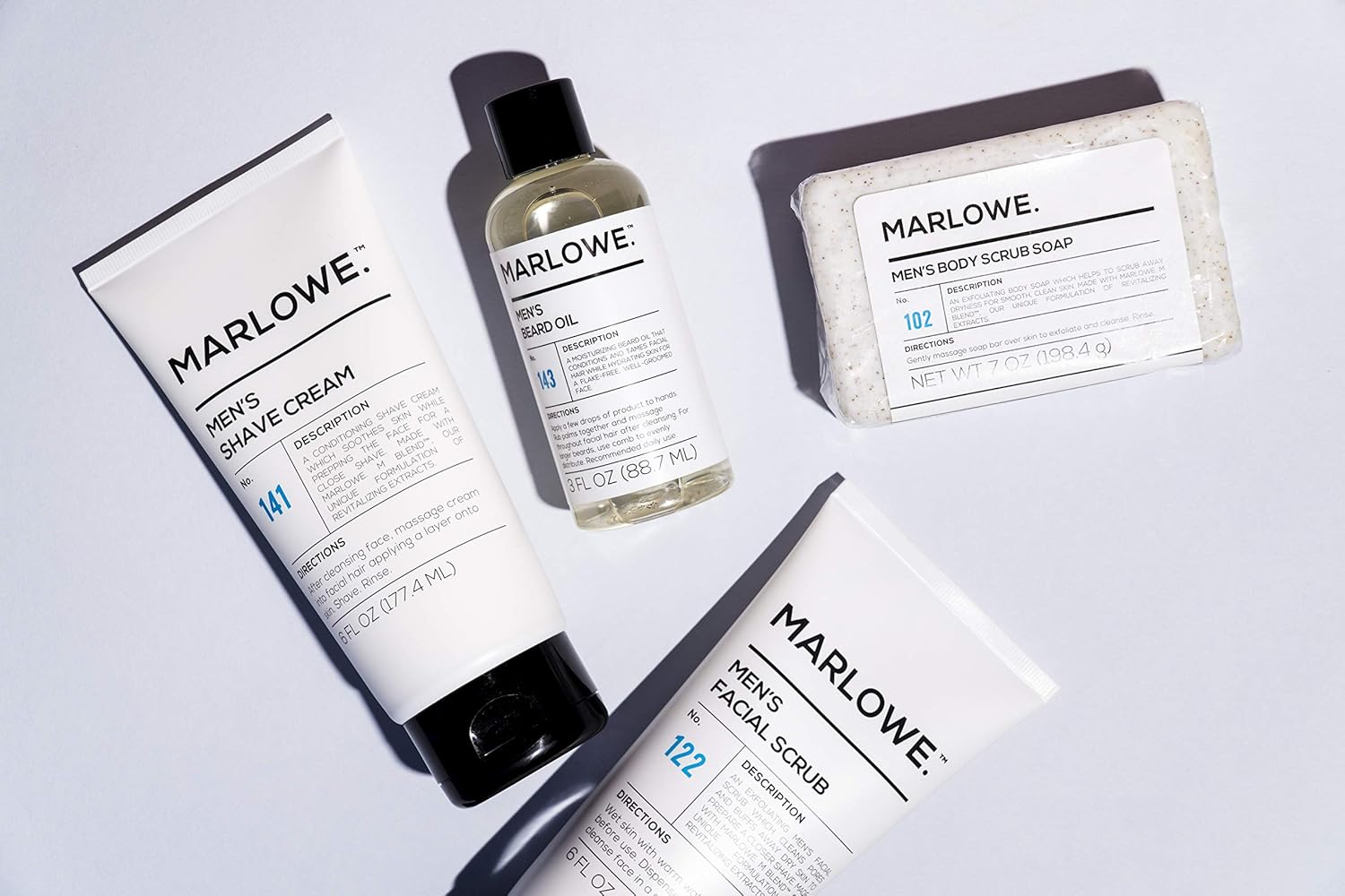MARLOWE. No. 122 Men's Facial Scrub 6 oz | Light Daily Exfoliating Face Cleanser | Fresh Sandalwood Scent | Includes Natural Extracts : Beauty & Personal Care