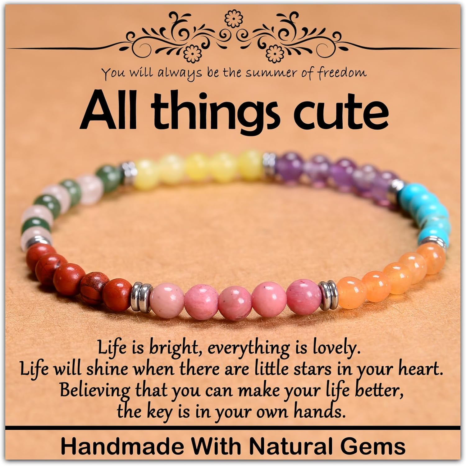 Natural Healing Gemstone Bracelet Handmade...