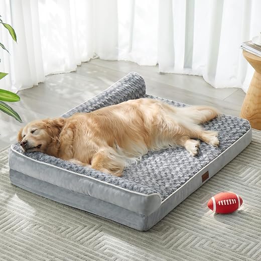 BFPETHOME Orthopedic Washable Dog Bed, Sleeping Couch for Large Senior Dogs