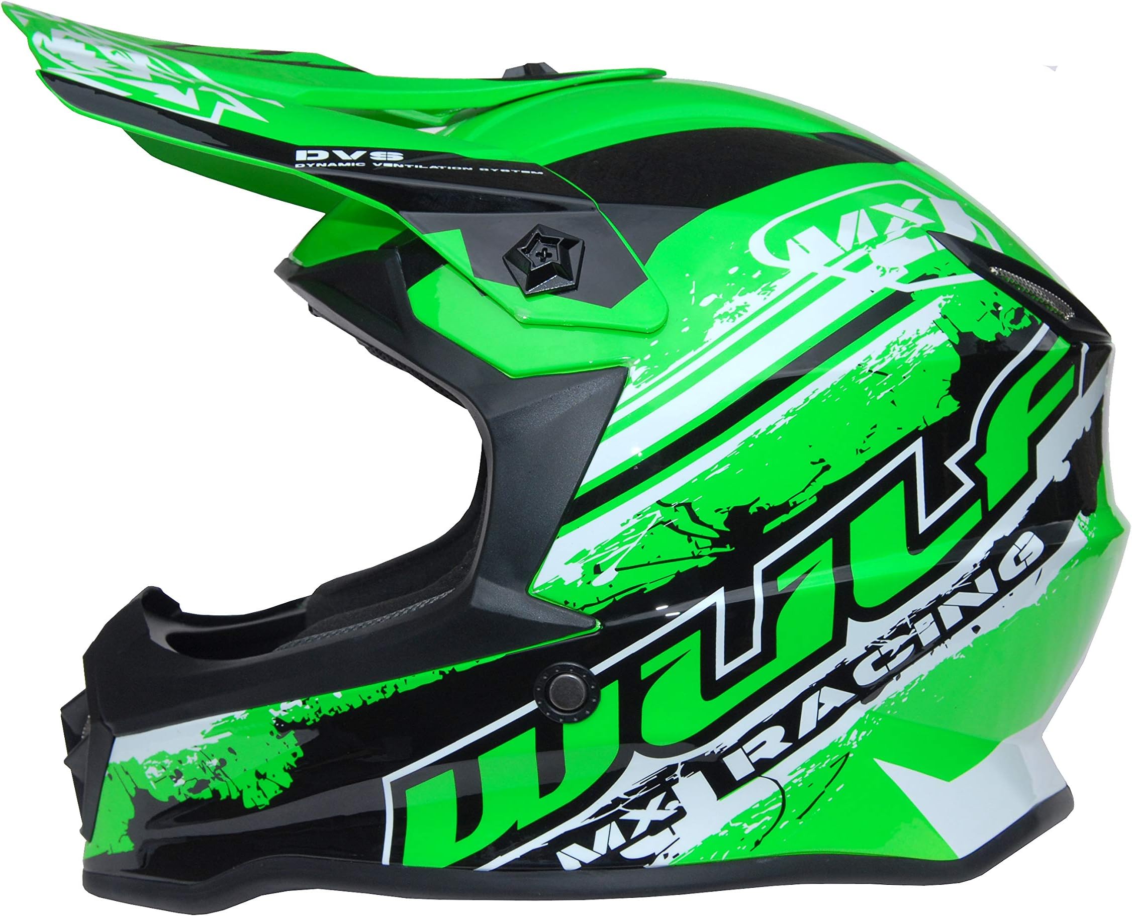 Wulfsports Cub Off Road Pro Kids Motocross motorbike MX Helmet Green L