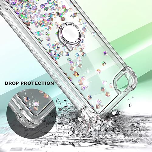 Miniatura 3 de NGB - Funda para iPod Touch 7, iPod Touch 65 con protector de pantalla HD y soporte de anillo para niñas, mujeres, niños, bonita funda líquida con