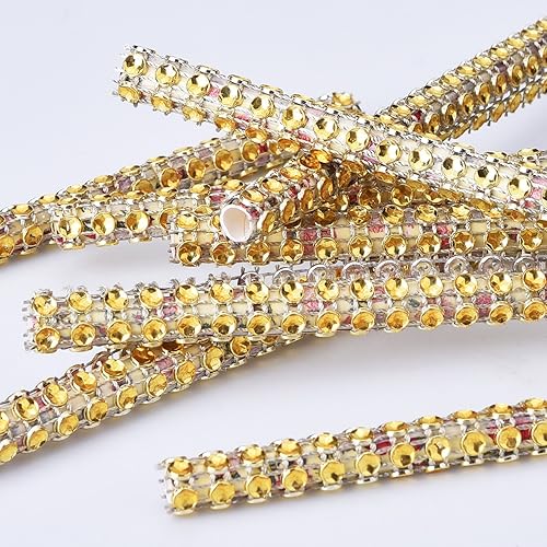 Miniatura 7 de eBoot Cinta de diamantes rhinestone de 4 filas y 10 yardas para tortas de boda, decoraciones de cumpleaños, Baby Shower y proyectos de arte y