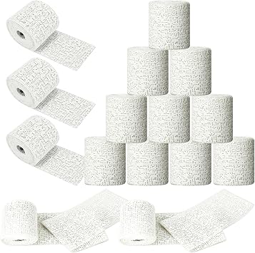 15Pcs Plaster of Paris Bandage, 5cm x 2.7m Plaster Gauze Bandage Rolls