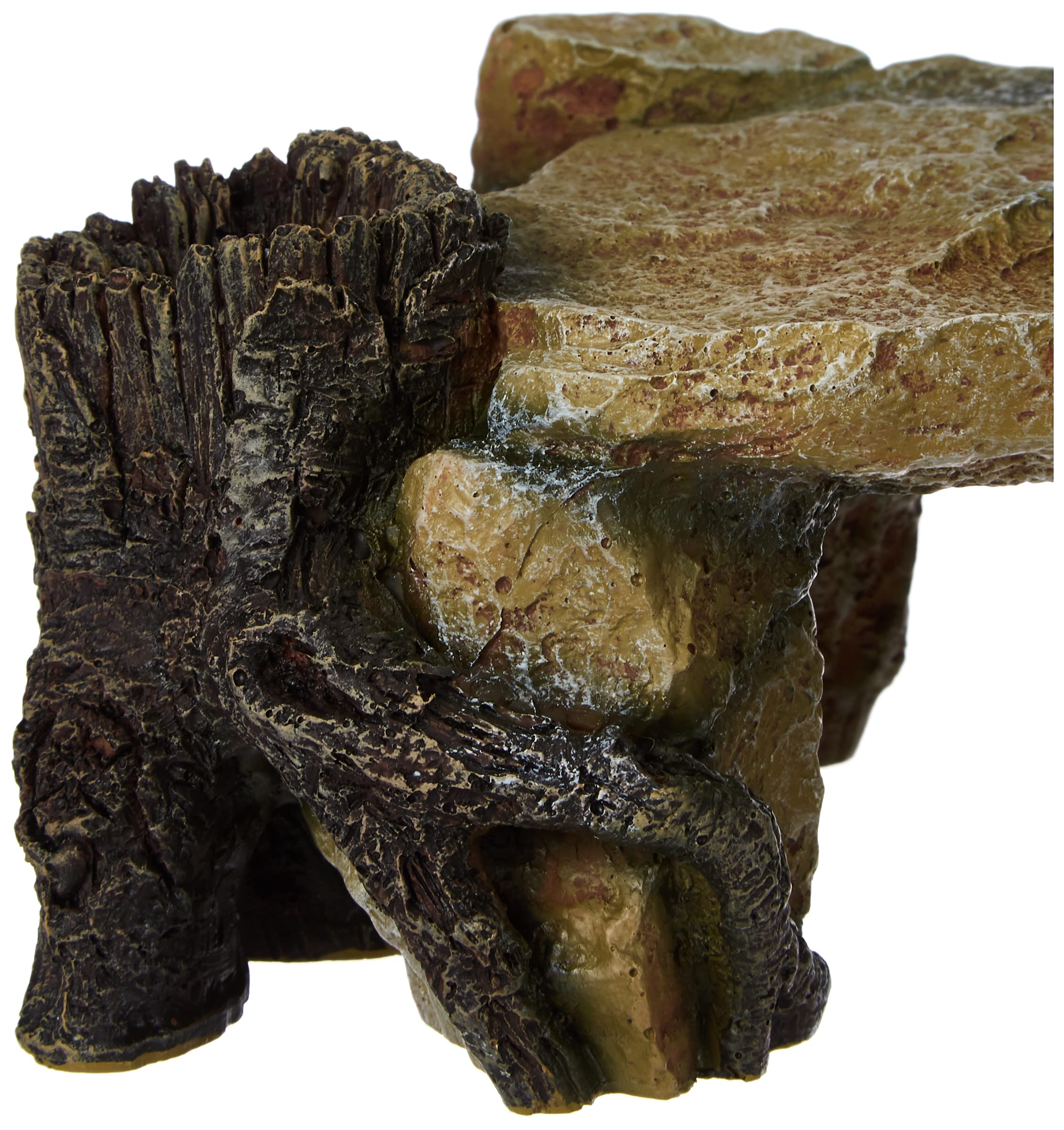 TRIXIE 8847 - Plateau roccioso con tronco d'albero, decorazione per acquario, 25 cm