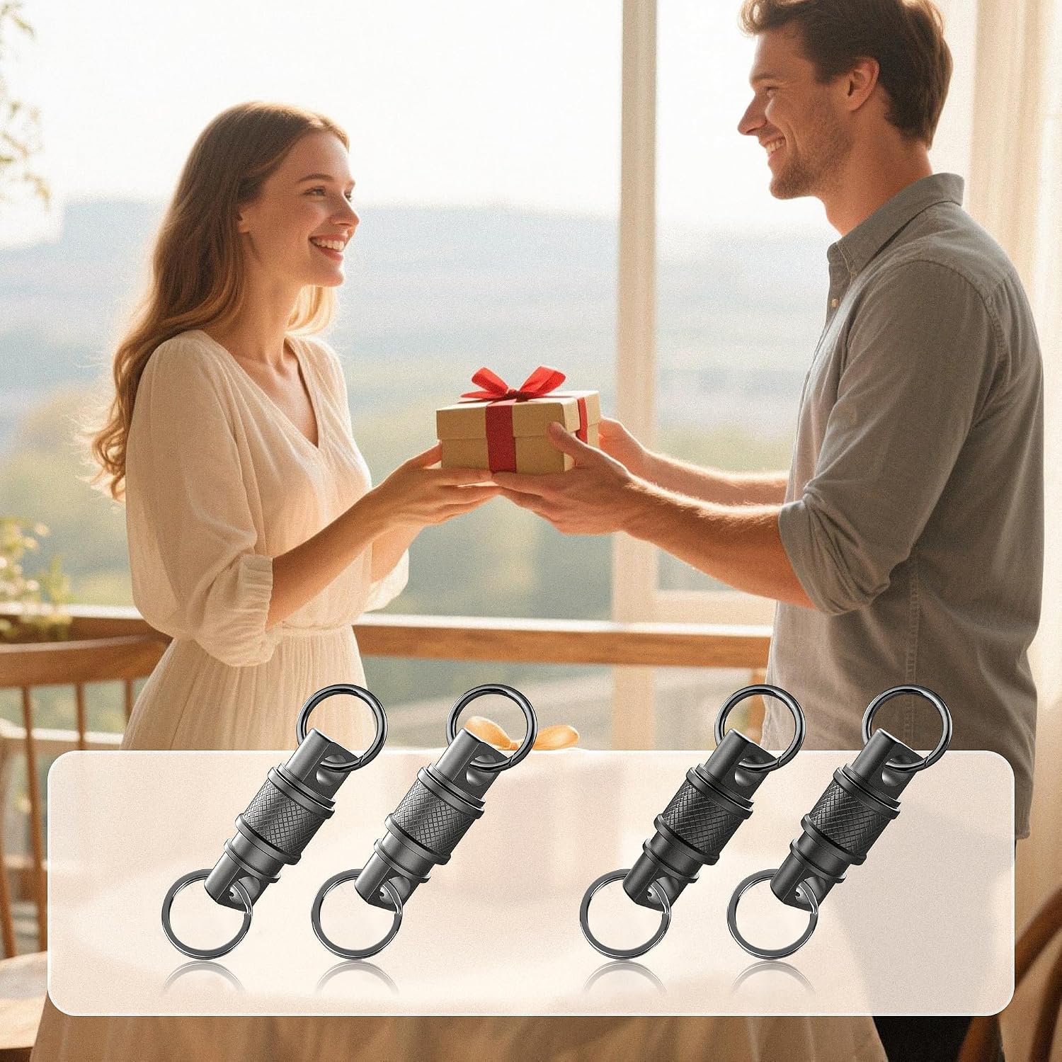 Quick Release Keychain, Detachable Key Ring for Car Purse Bag Accessories,Heavy Duty Car Key Holder Key Chain Clip