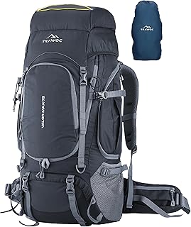 TRAWOC VALOR MAX 75 Ltr Travel Backpack Camping Hiking Trekking Bag Rucksack for Men &amp; Women with Rain Cover/Shoe Compartm...
