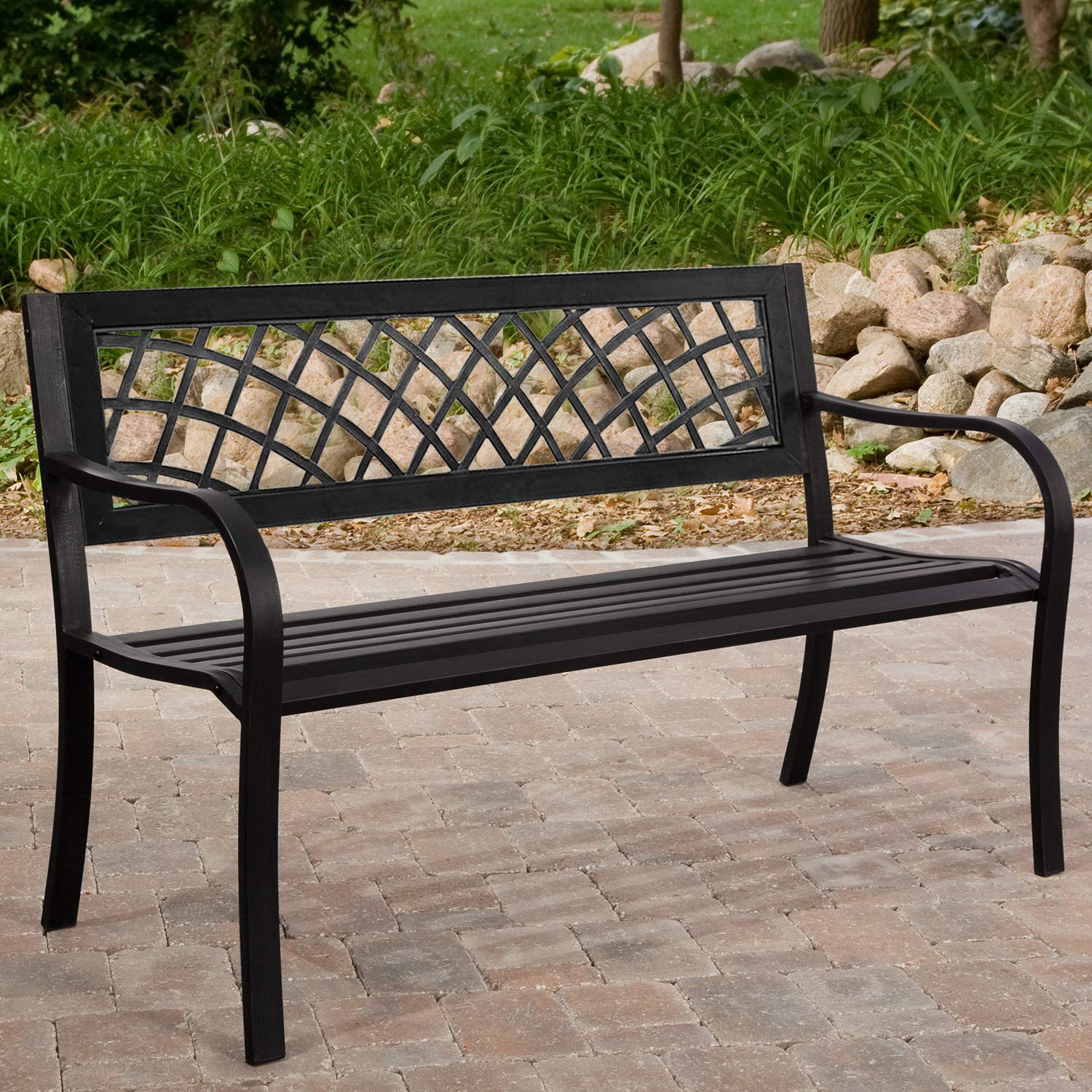 Buy Her Majesty with Armrests Sturdy Steel Frame Furniture Patio Metal