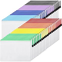 EOOUT 56pcs Mesh Zipper Pouch Zipper Bag, Durable Pouches for Organization Puzzle Storage, Letter Size, A4 Size, for Office Supplies