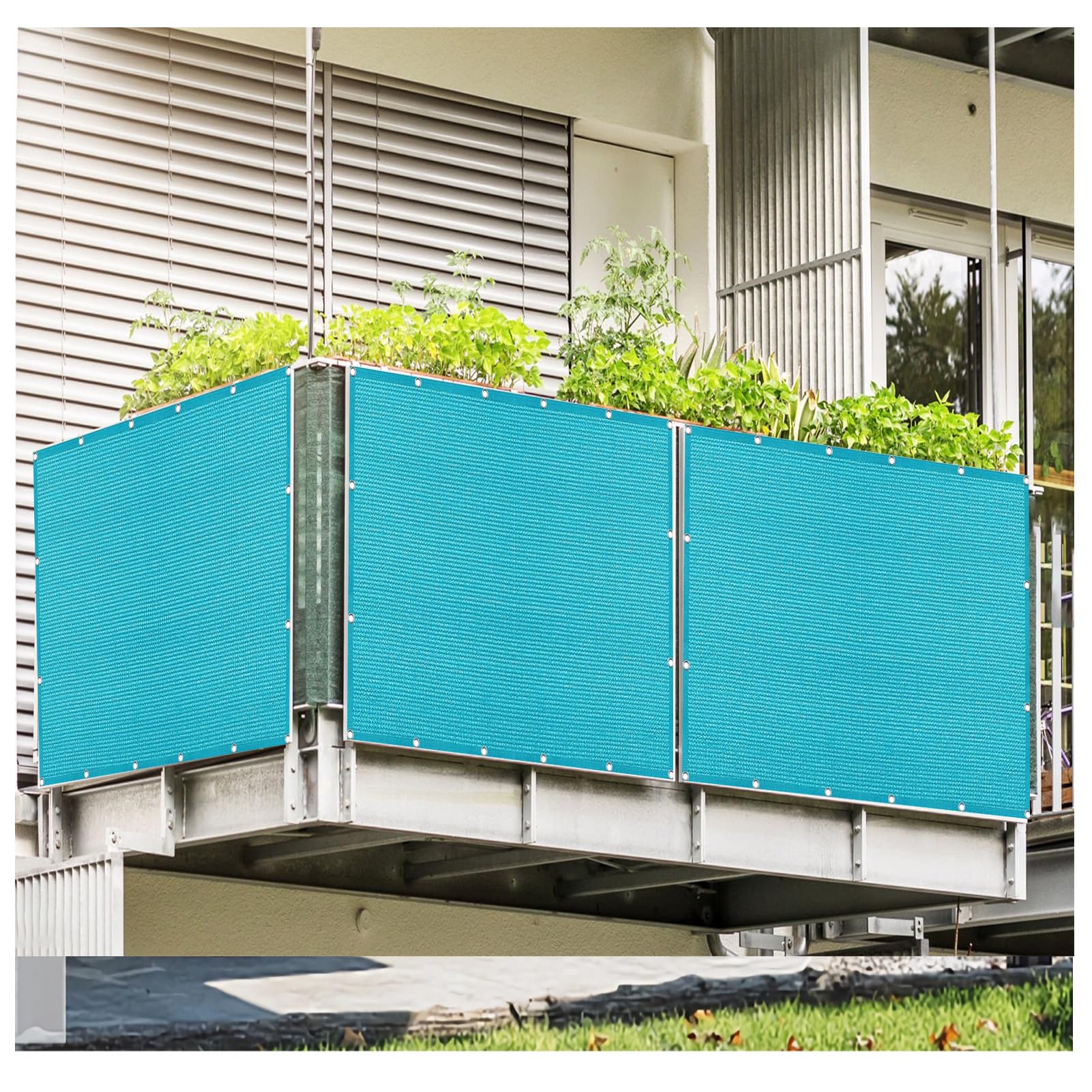 Toile protection anti-UV 90% bleu 2x14m 180g pour jardin
