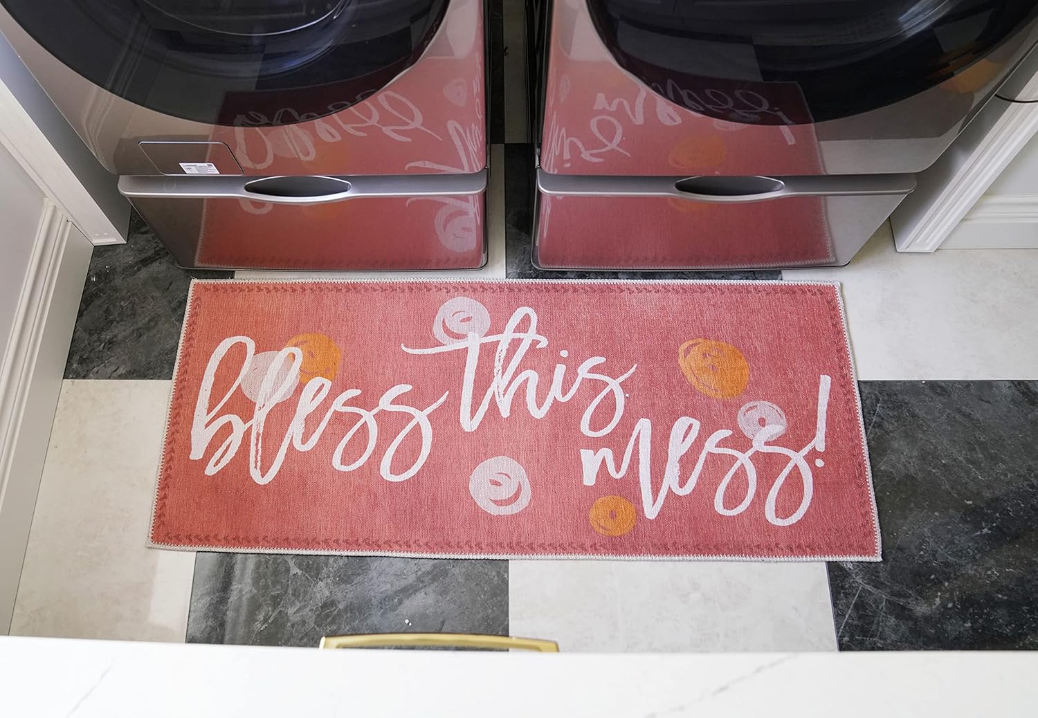 Soft Woven Rugs, 24x56 Laundry Room Rug, 85 Cotton, Funny