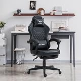 BRTHORY Chaise Gaming Bureau Ergonomique Fauteuil Gaming avec Repose-Pieds, Siège de Bureau réglable 135°, Charge 150 kg - 7