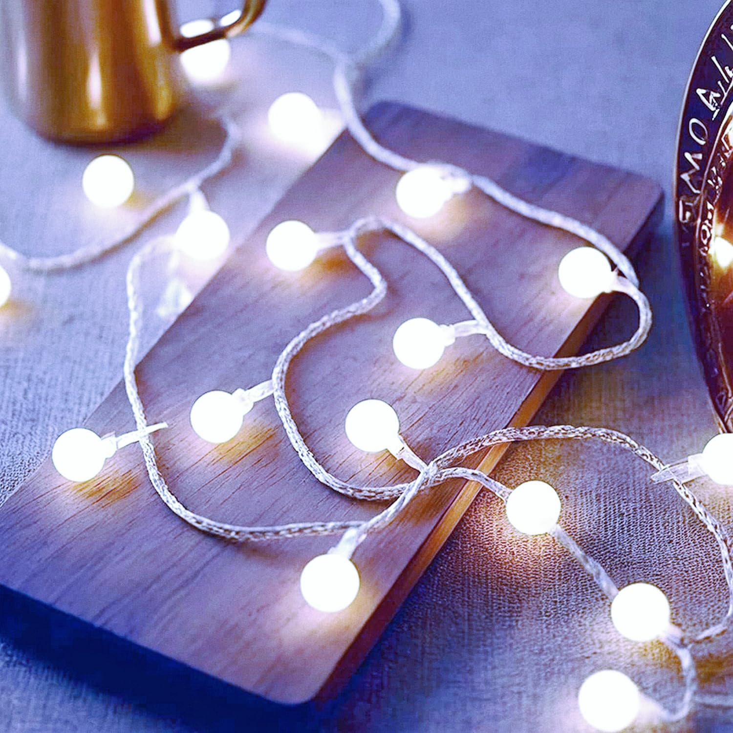 Neonawall Globe Fairy Lights, Mains Powered 60 LED Globe String Lights Plug in Christmas Light- 8 Modes - Waterproof Outdoor Indoor String Light for Christmas, Balcony, Gazebo, Garden Decorations