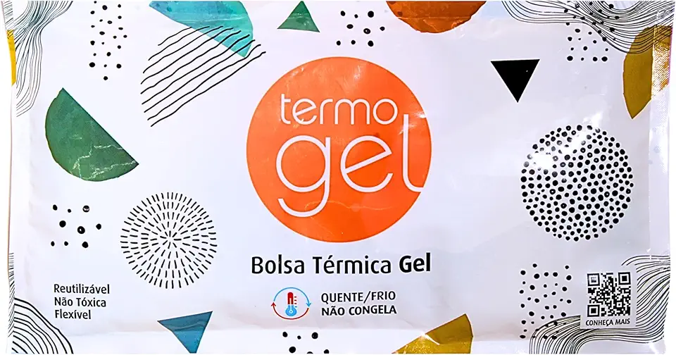Termogel, Bolsa térmica em gel para compressa quente ou gelada, Soft Clean, Não congela, Branca