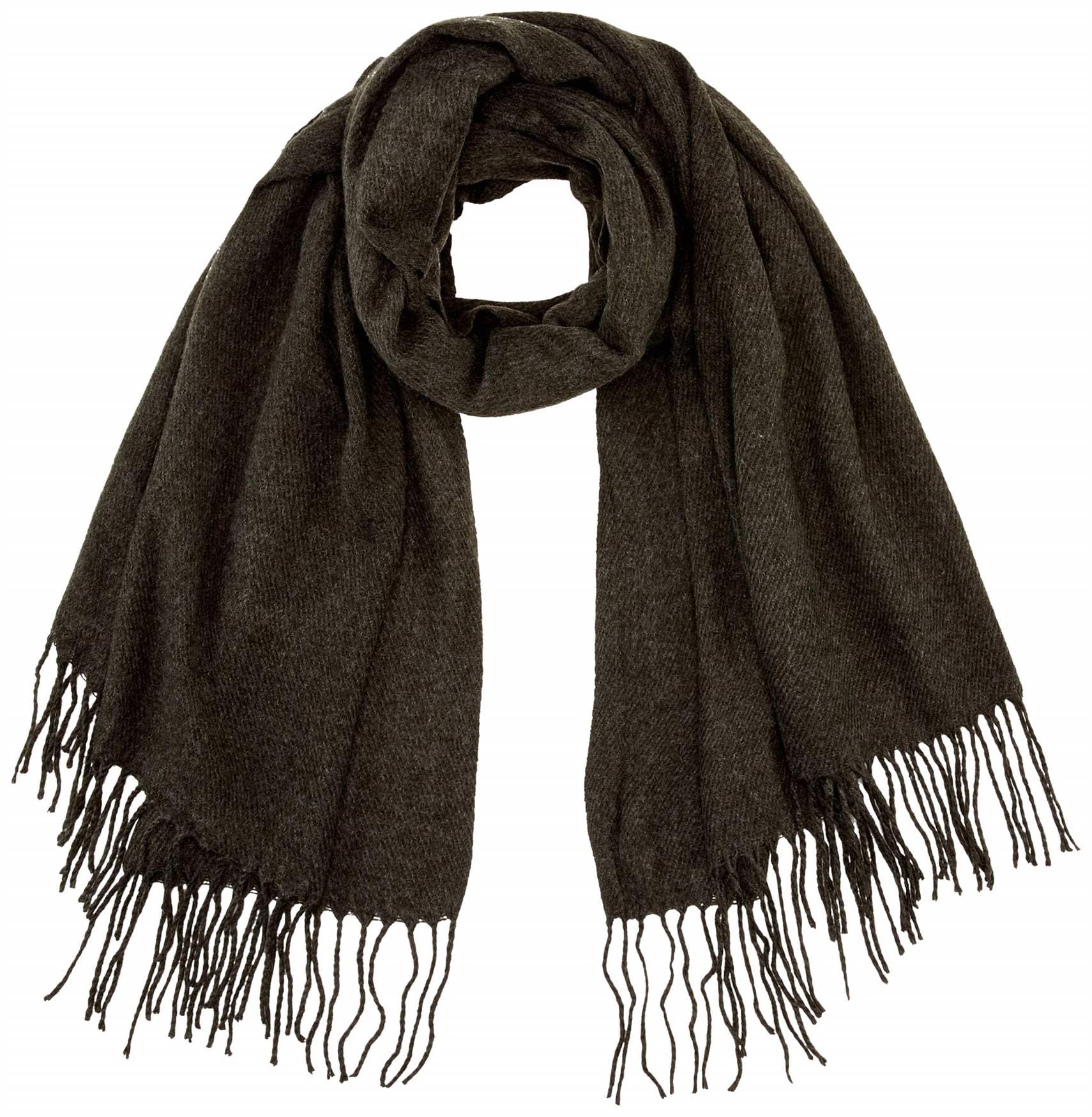 Only Women's Dark Grey Blend Onlannali Weaved Scarf Cc Scarf - Grey - One Size