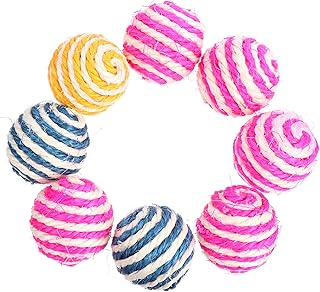 balacoo 8pcs Cat Ball Pet Scratcher Pet Balls Toy Puppy chew Toys Interactive cat Toy Teaser Toy for cat Chewing Toys for Puppies Cat Balls Scratcher cat chew Toys Molar Funny cat