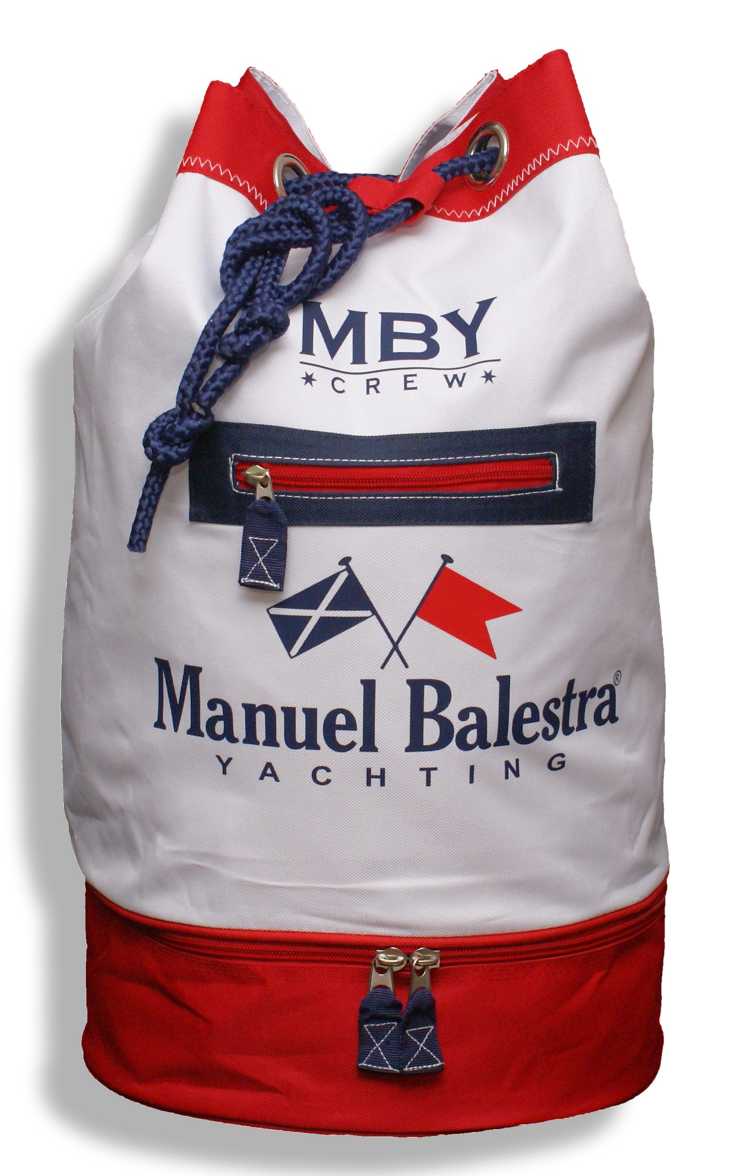 Bolsa de Marinero Portofino con Doble Fondo y Bolsillo Frontal, dotada de asa y Correas para Uso en Mochila