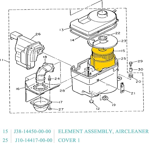 Miniatura 6 de 10L0L Kit de afinación para carrito de golf Yamaha G2 G8 G9 G11 de 4 ciclos a gas 1985-1994, reemplaza J10-14417-00 J38-14450-00, filtro de aire,