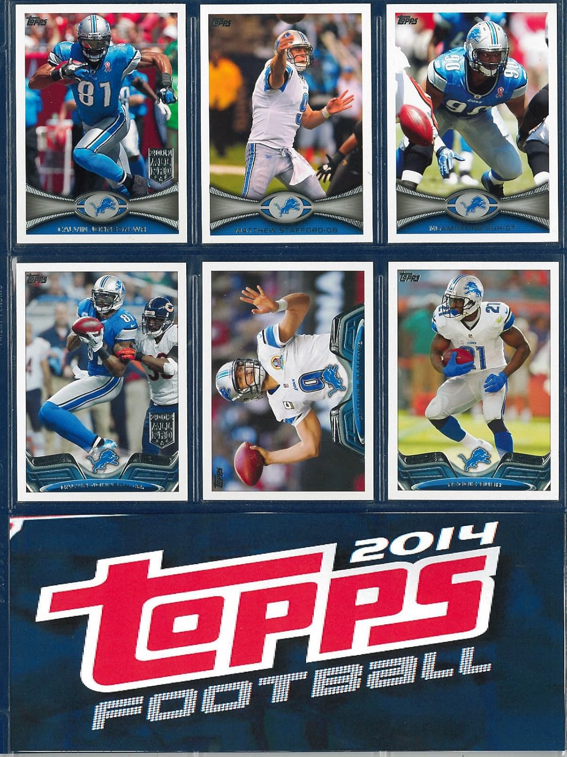 2012, 2013 & 2014 Detroit Lions Complete Team Sets! Topps Football Eric Ebron RC all Shipped in an Acrylic Case