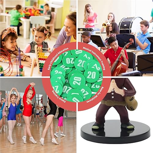 Miniatura 4 de HAKITAROOM Juego de 100 fichas de póquer  Monedas circulares de plástico de 1.58 pulgadas para juegos y contar, 0.16 oz cada una, accesorios