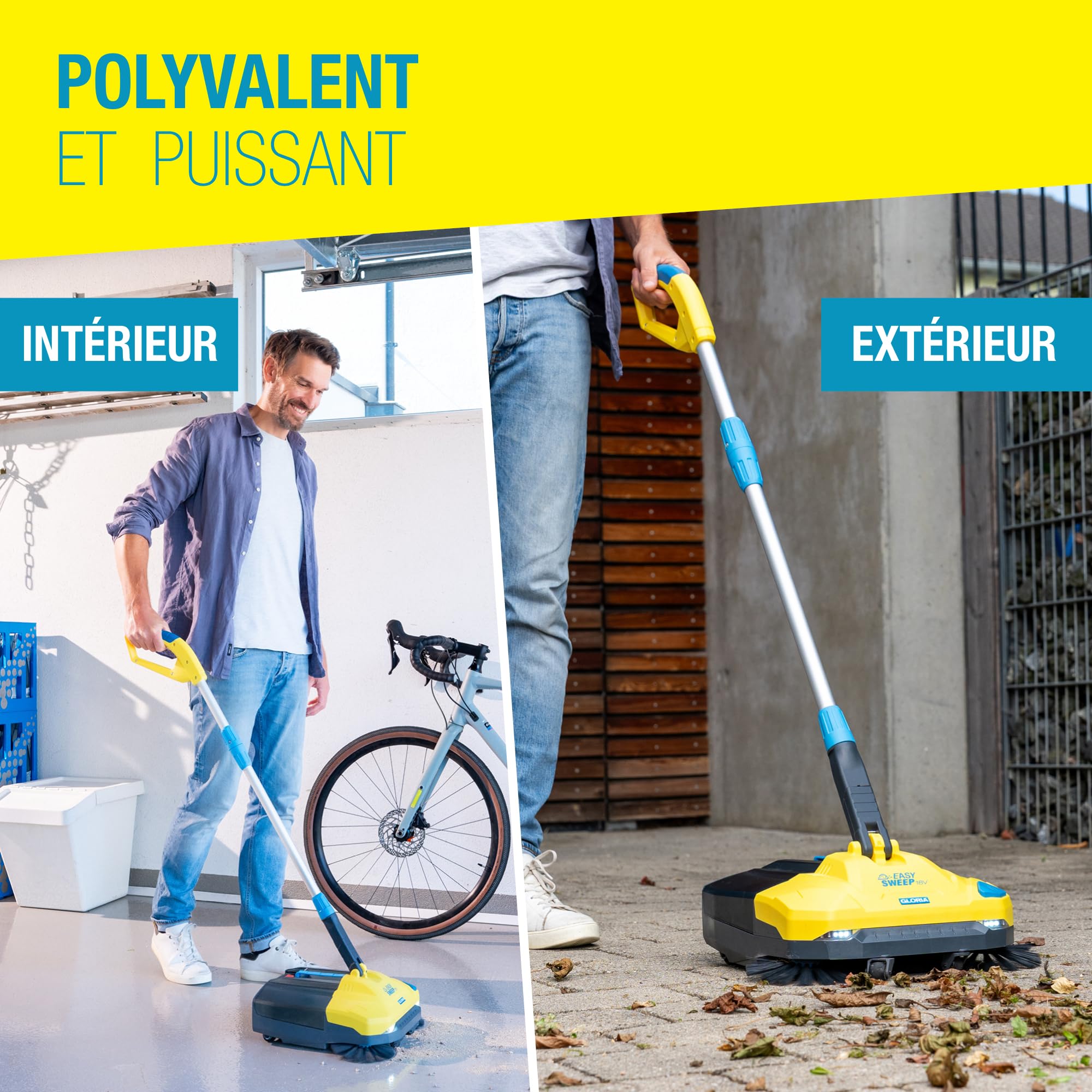 Gloria Balayeuse EasySweep 18V | Compatible Batterie Bosch 18V (Outil Seul)