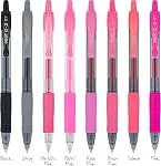 Pilot G2 Premium Gel Roller Pens, G2 Boost Pink Pens Pack, The Colors of Optimism, 8 Pack Pouch, Fine Point 0.7 mm, Assorted