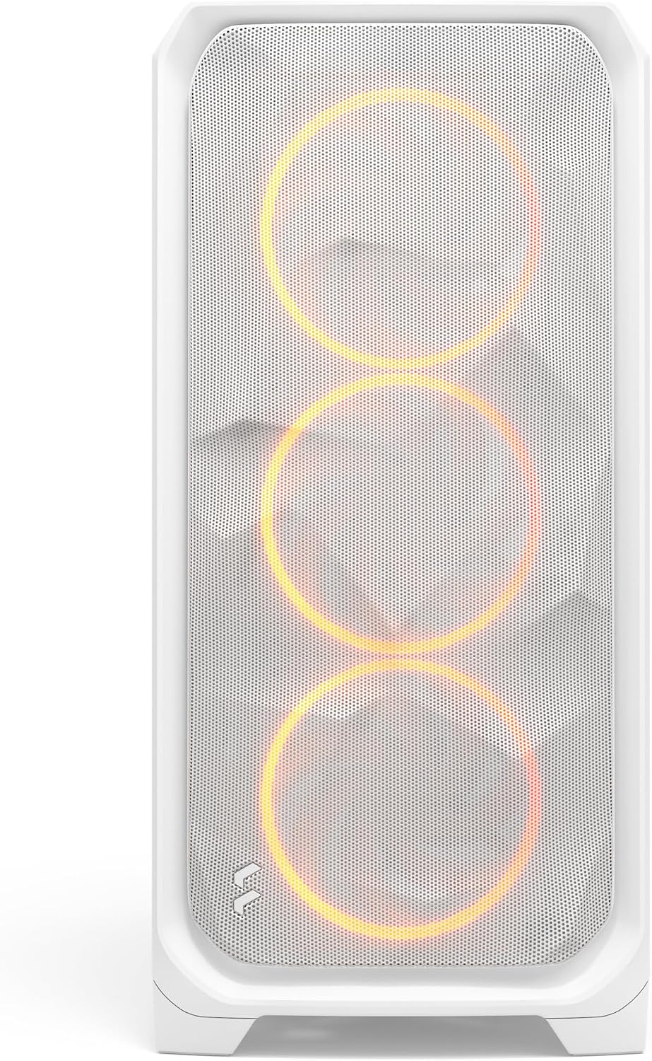 Fractal Design Meshify 3 XL White Tempered Glass Clear Tint - High Airflow PC Gaming Case - Mesh Front Panel - Three ARGB Momentum 14 Gen 2 Fans Included - Spacious Interior - GPU up to 512mm