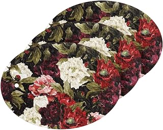 MAOBLYR Quick Absorption Household Cleaning Sponge,Double-Sided Reusable3.54x2.56In,Kitchen Tableware Multi-Purpose Cleaning 3 Sets-Roses Pattern