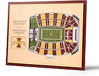 Vista 14 de YouTheFan NCAA Oklahoma Sooners - Arte de pared 3D de 5 capas con vista al estadio, Gaylord Family Oklahoma Memorial Stadium, 13.00 x 17.00 pulgadas