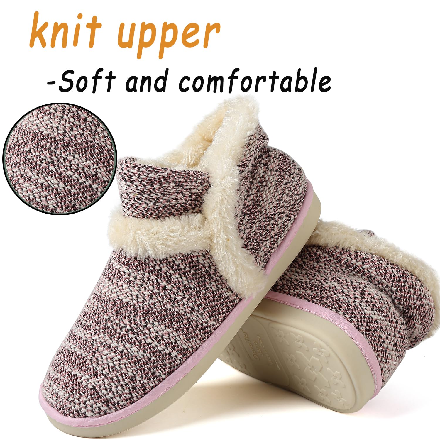 Lvptsh Pantofole da Casa Donna Uomo Invernali Ciabatte Peluche Comode Antiscivolo Stivaletto da Casa Morbido Scarpe Casa Calde Interne Esterno