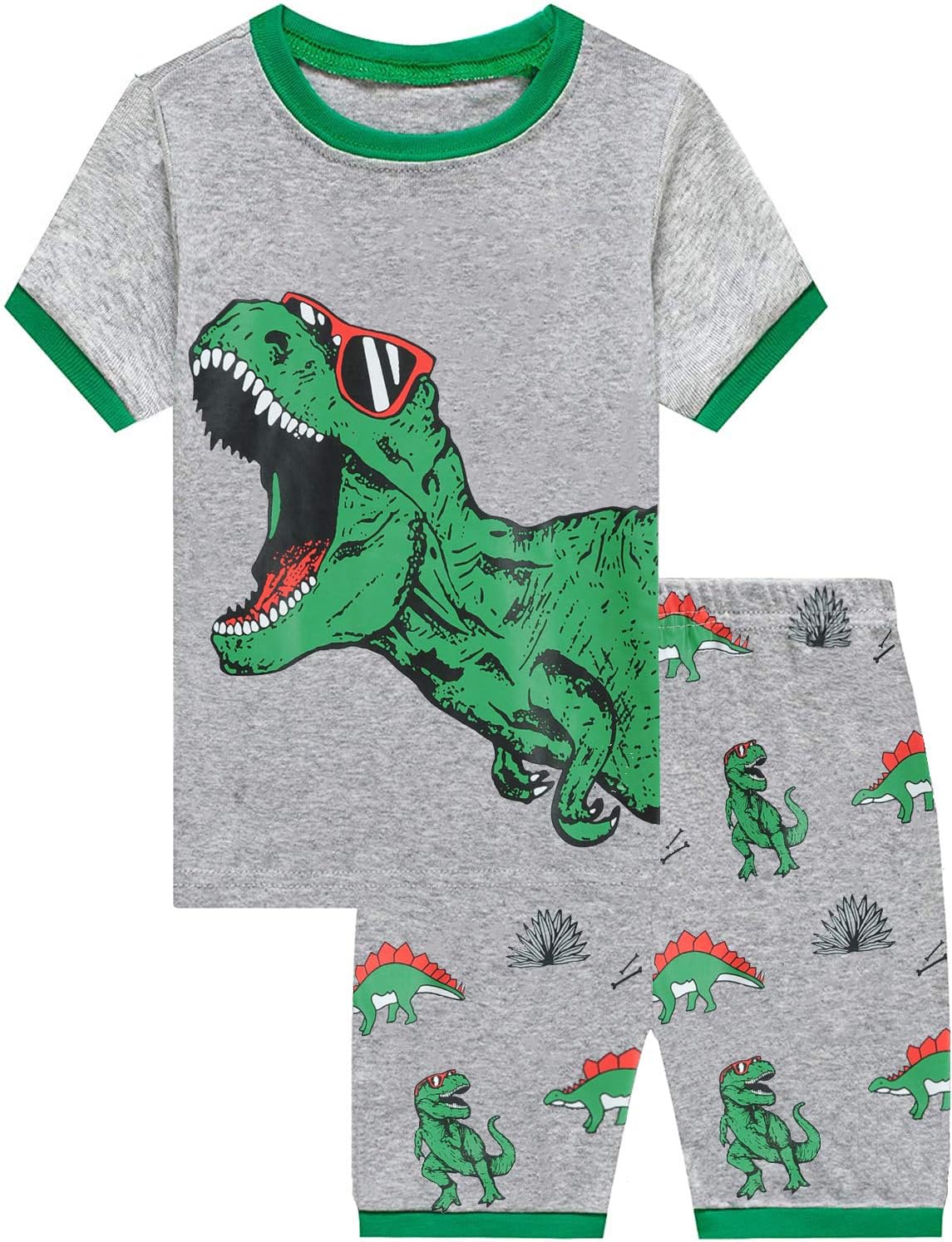 Little Hand Toddler Boys Pajamas Kids Dinosaur Summer PJS Monster Truck Children Excavator Jammies Short Sets 2-7 Years