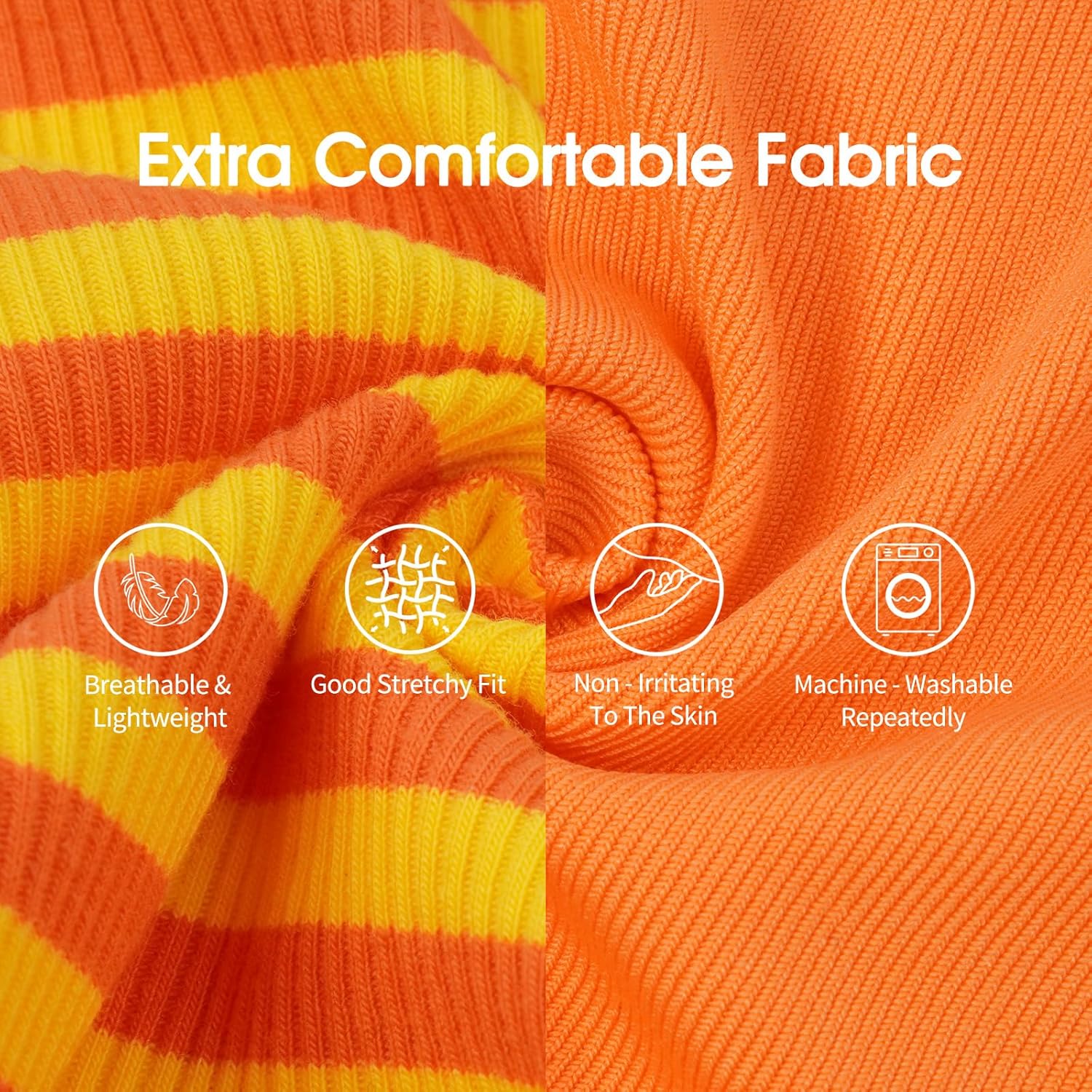 IECOii 2 Pack Dog T-Shirt for Large Dogs,Breathable Tshirts for Hot Weather,Stretchy & Comfortable Pet Summer Clothes Outdoor & Indoor Wearing,Pet Tank Top Set Great Dane Tee Shirts,Orange+Stripes,5XL