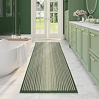 Vista 53 de BSICPRO Juego de alfombras y tapetes de baño, 2 piezas de felpilla gruesa y absorbente, antideslizantes, suaves y peludas para baño, lavables a
