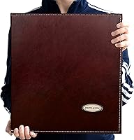 ZoviewArt PU Leather Self-Adhesive Photo Album - Waterproof Dust-Free Scrapbook, Holds 3x5 to 8x10 Photos, 40 Acid-Free Pages