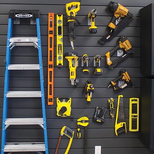 Miniatura 10 de PROSLAT Paneles de PVC para almacenamiento de garaje, 3 paquetes de secciones de 8 pies x 4 pies (96 pies cuadrados) (blanco)