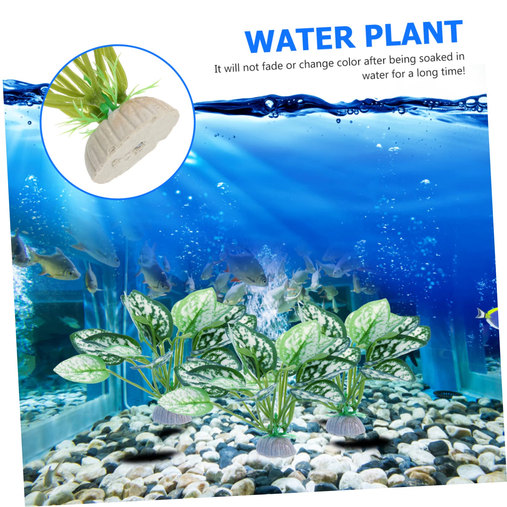 Mipcase 5 Ensembles Aquarium Aménagement Paysager Plantes Aquatiques Arbre De Réservoir De Poissons Eau Pot Decor Aquarium Décor D'aquarium Usine De Plastique Sous-marine 6 Pièces * 5