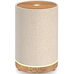 URPOWER 100ML Essential Oil Diffusers for Home with Linen Cover 7 Color Changing Lights, Timer & Auto-Off Scent Diffuser Oil Machine Humidifier Aromatherapy Air Diffusers for Bedroom, Office