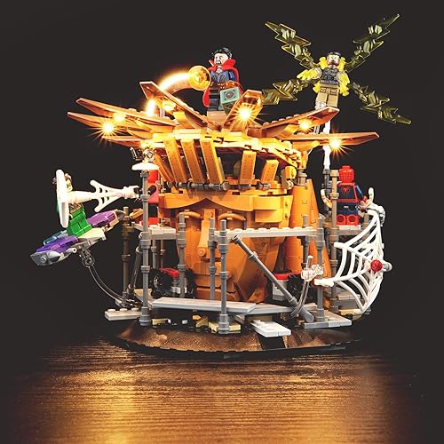 Kit de luz LED para Lego Marvel Spider-Man Final Battle 76261, kit de iluminación creativa compatible con Lego 76261 (solo luces, sin juego de Lego)