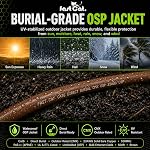 fast Cat. Cat6 Direct Burial Outdoor Rated CMX Cable,Waterproof, 23AWG Solid Bare Copper, 550MHz, UL Listed, Unshielded UTP, Bulk Ethernet Cable (500ft, Brown)