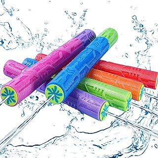 FENYAN Water Blasters, 6 Pack Pool Toys Foam Water Guns for Kids Adults | Exclusive Mechanical Hand Design Squirt Guns, Comfortable Handle for Summer Pool Party and Outdoor Water Games