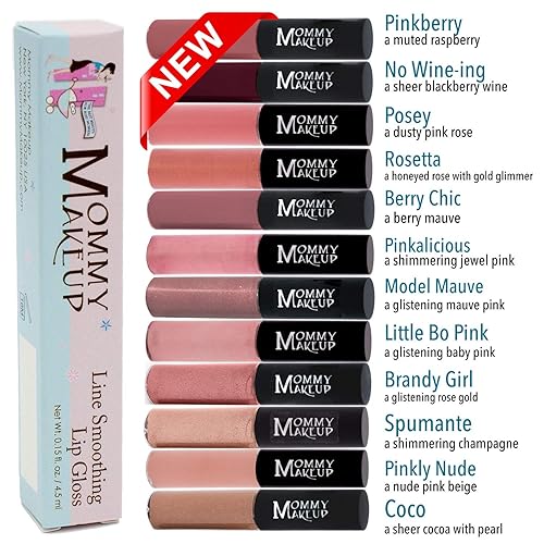 Miniatura 2 de Mommy Makeup Line Smoothing Lip Gloss con algas marrones y algas doradas, brillante, hidratante, alto brillo, brillo de labios sin parabenos en coco