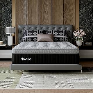 Novilla Matratze 180x200 cm, Härtegrad H3 und H4, 30 cm Höhe 7-Zonen-Stützung Hybrid, Memoryschaum und Federkernmatratze mit Taschenfedern, Kühlende & atmungsaktive Bezug, Öko-Tex Zertifiziert