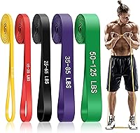 Jamestry Pull Up Assistance Bands: 5-Level Resistance (5-125lbs) for Men & Women - Full Body Workout, Pull Ups, Fitness & Physical Therapy