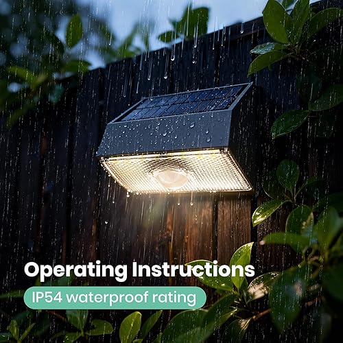 Miniatura 8 de Luces Solares para Exteriores con Sensor de Movimiento, Pack de 2, Luces de Valla Solares Alimentadas por Energía Solar, Impermeables, CCT Dual
