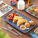 vancasso SELENE Porcelain Serving Platters Set – Sixteen, fourteen and twelve inch sizes