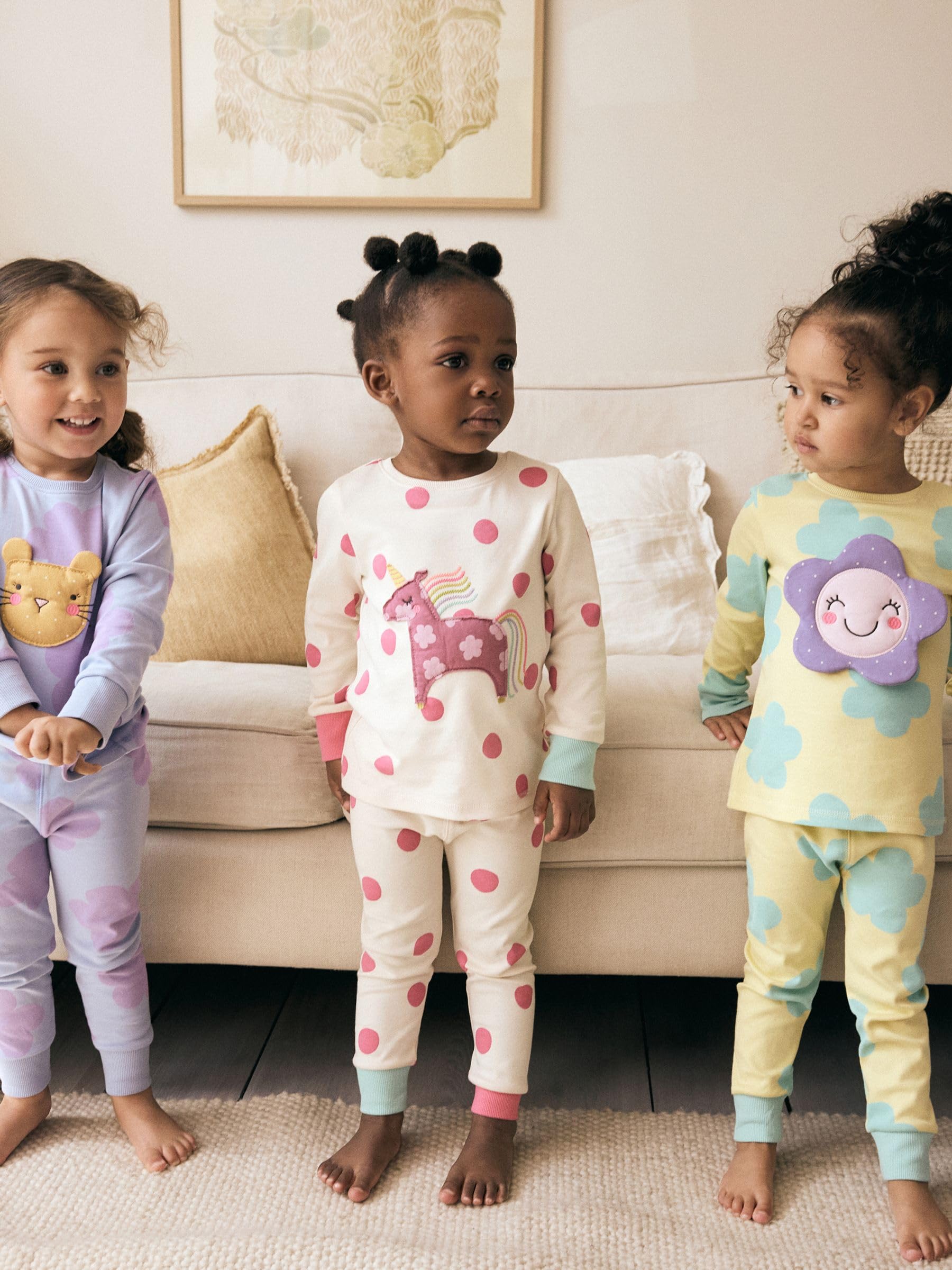 NEXT Fille Pyjama Douillet à Manches Longues, Lot de 3